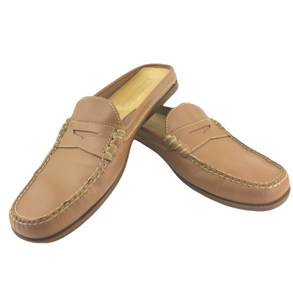 Lands' End Shoes - Lands End Nude Mules / Penny Loafers